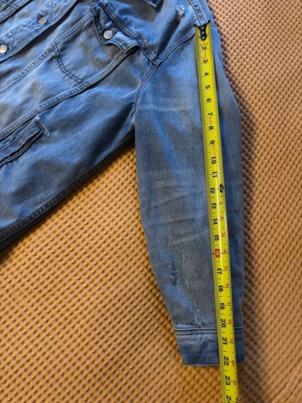 EUC Madewell Oversized Blue Jean Jacket | Distressed Denim | Women’s Plus 1X - Picture 10 of 16